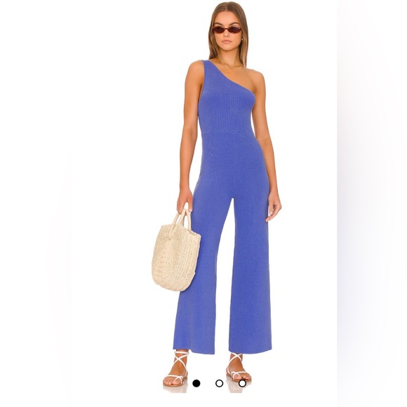 Free People beach Waverly Ribbed Jumpsuit One Shoulder size small - Picture 5 of 5